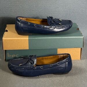 b.o.c. By Born Women’s Carolann Leather Slip On Shoes Blue Size 6
